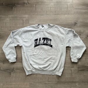 Hazel Light Gray Crewneck Sweater